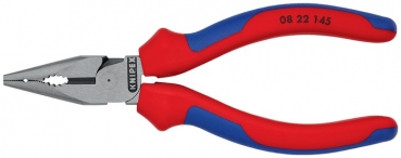 Knipex Spitz-Kombizange145mm schwarz atramentiert, Kopf poliert, 2K-Griff